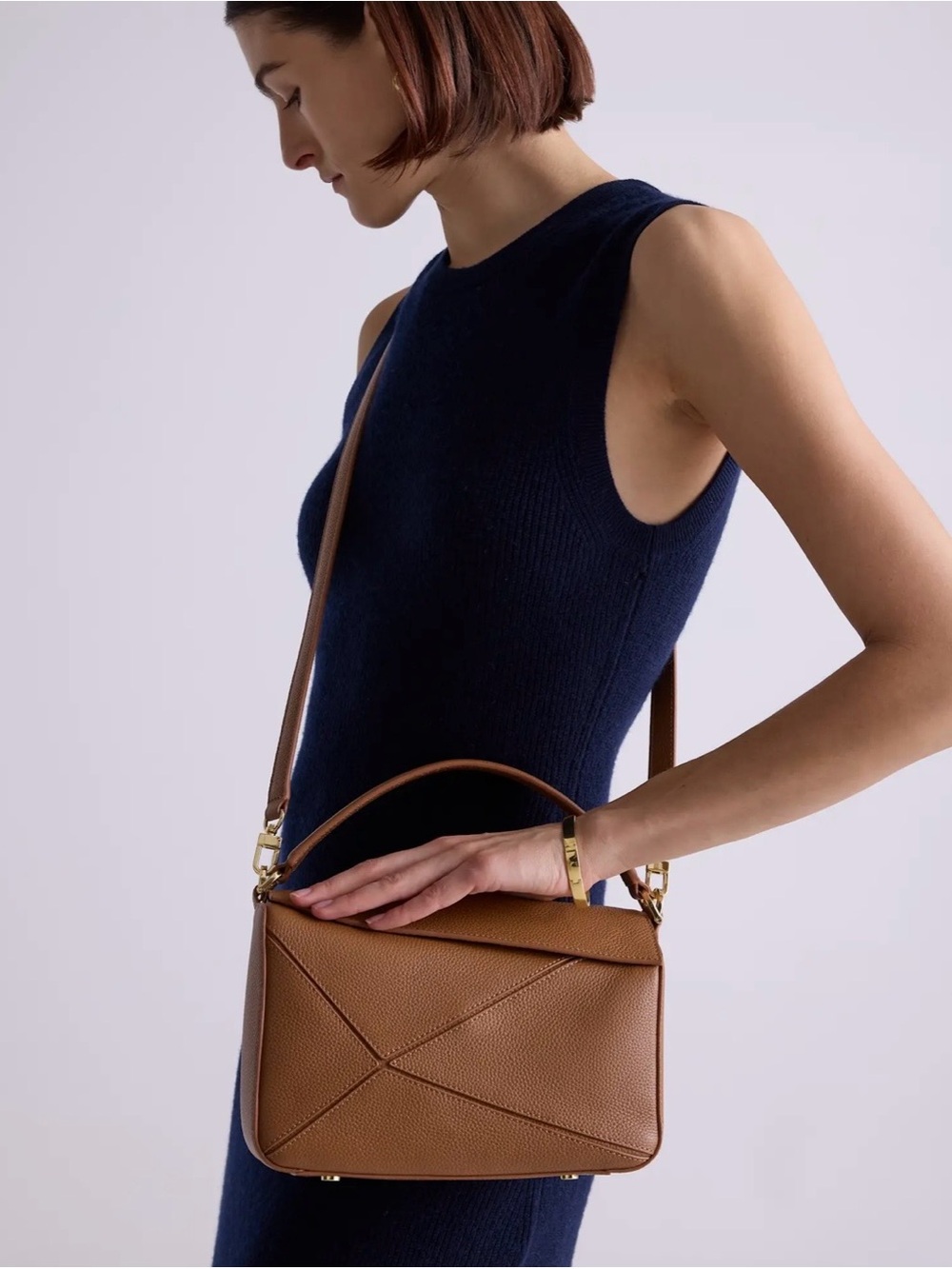 NWT QUINCE Italian Leather Patchwork Crossbody Bag - Picture 12 of 12